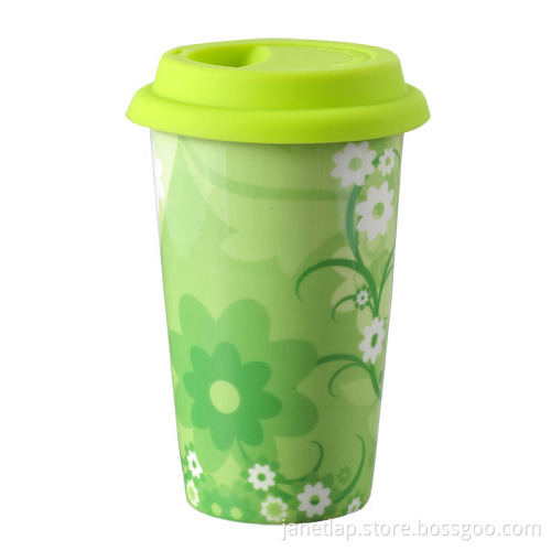 Singlewall Coffee Mug with Silicon Lid